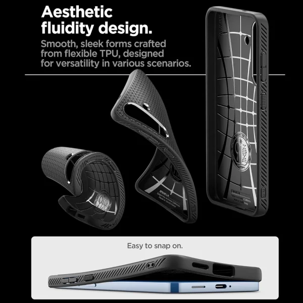 Shockproof Case Spigen Liquid Air for Samsung Galaxy S25, ACS09000, Matte, Black, 8809971238311 3