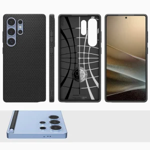 Удароустойчив Калъф Spigen Liquid Air за Samsung Galaxy S25 Ultra, ACS08953, Matte, 8809971237840, Черен 5