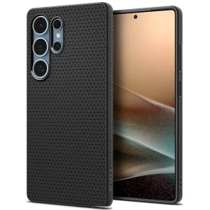 Удароустойчив Калъф Spigen Liquid Air за Samsung Galaxy S25 Ultra, ACS08953, Matte, 8809971237840, Черен