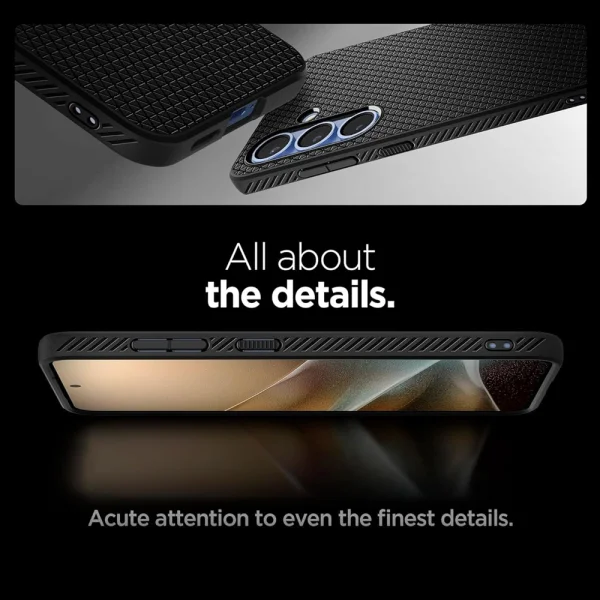 Удароустойчив Калъф Spigen Liquid Air за Samsung Galaxy S25 Plus, ACS08979, Matte, 8809971238106, Черен 6