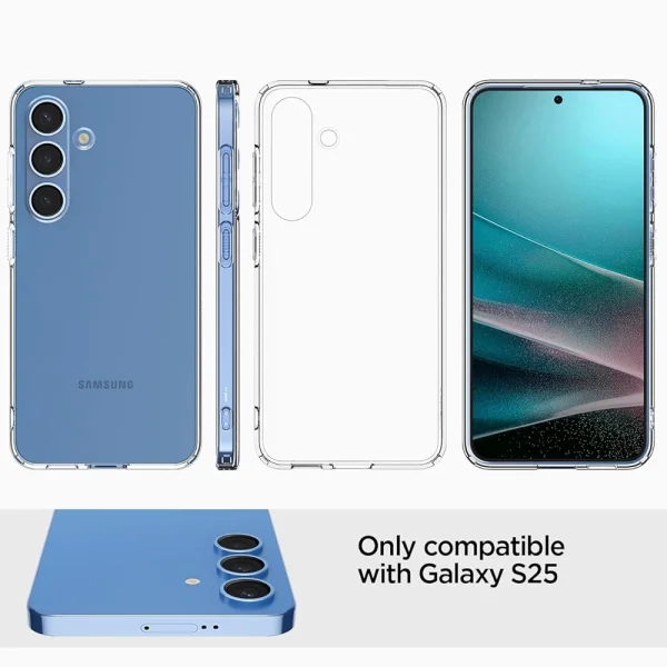 Силиконов калъф Spigen Liquid Crystal за Samsung Galaxy S25, ACS08995, 8809971238267, Прозрачен 2