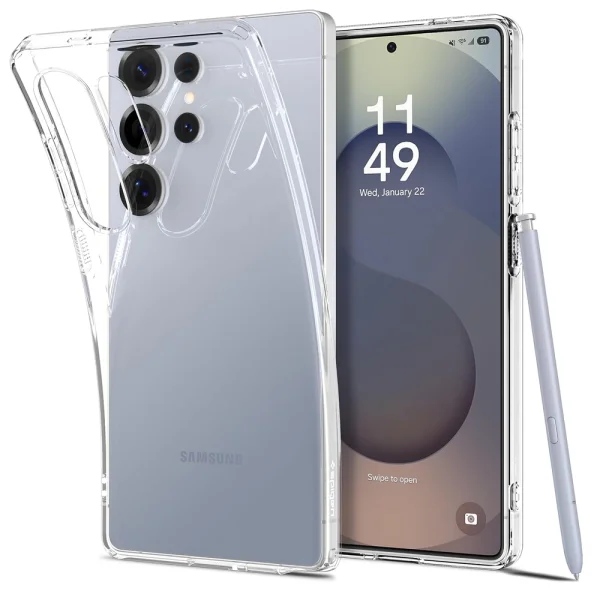 Силиконов калъф Spigen Liquid Crystal за Samsung Galaxy S25 Ultra, ACS08948, 8809971237796, Прозрачен 1