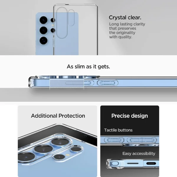 Силиконов калъф Spigen Liquid Crystal за Samsung Galaxy S25 Ultra, ACS08948, 8809971237796, Прозрачен 5