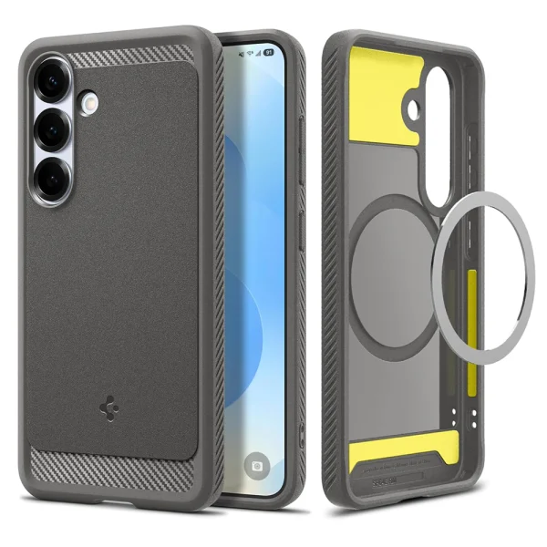 Spigen Rugged Armor Mag MagSafe Case for Samsung Galaxy S25, ACS08999, 8809971238304, Gray 2
