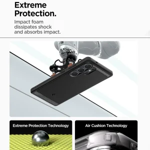 Spigen Rugged Armor Mag MagSafe Case for Samsung Galaxy S25 Ultra, ACS08951, 8809971237826, Matte, Black 4