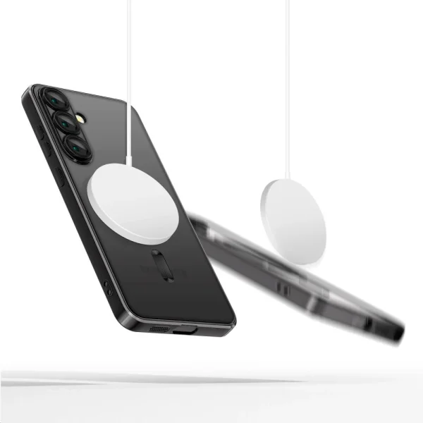 Silicone Case TECH-PROTECT Magflex MagSafe for Samsung Galaxy S25 Plus, Black 3