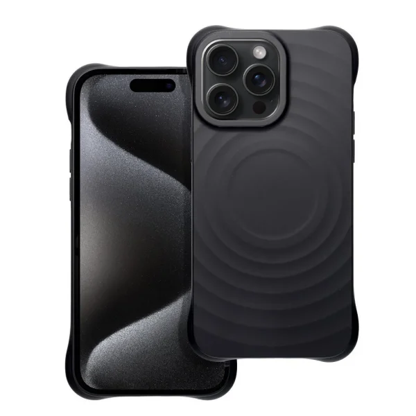 Silicone case Zephyr Mag Cover for iPhone 15 Pro Max, Black 1