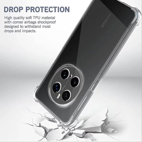 Silicone Case Anti Shock for Honor Magic 7 Pro, 1.5mm, Transparent 3