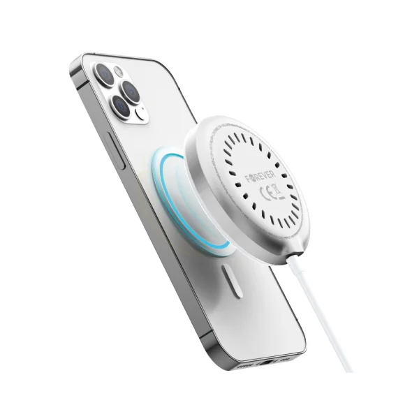 Forever Mawc-300 Wireless Q12 15W Wireless Charger, Silver 3