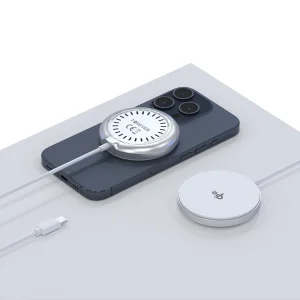 Forever Mawc-300 Wireless Q12 15W Wireless Charger, Silver 4