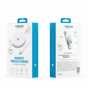 Forever Mawc-300 Wireless Q12 15W Wireless Charger, Silver 5