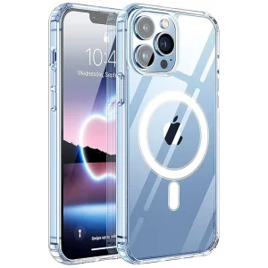 Удароустойчив калъф MagSF за iPhone 12 Pro Max, Прозрачен