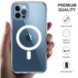 Удароустойчив калъф MagSF за iPhone 12 Pro Max, camera protection, Прозрачен 3