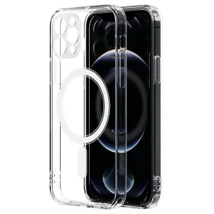 Удароустойчив калъф MagSF за iPhone 12 Pro Max, camera protection, Прозрачен