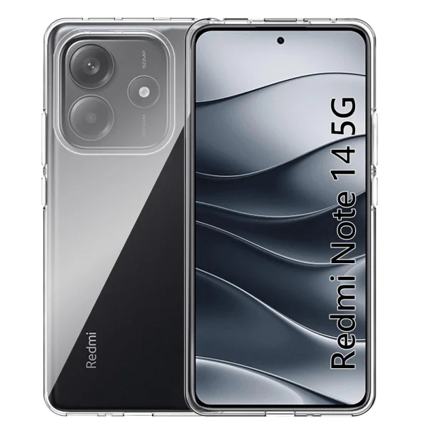 Silicone Case for Xiaomi Redmi Note 14 5G, 0.5mm, Transparent 3