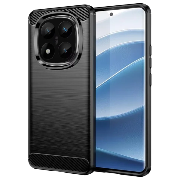 Силиконов Калъф Carbon Fibre Brushed за Xiaomi Redmi Note 14 PRO 5G  / 14 Pro Plus 5G, Черен 2