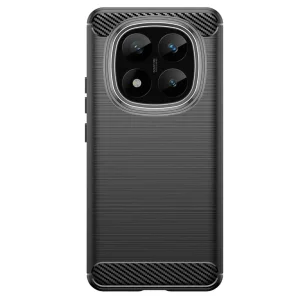 Силиконов Калъф Carbon Fibre Brushed за Xiaomi Redmi Note 14 PRO 5G  / 14 Pro Plus 5G, Черен