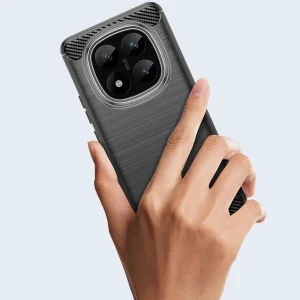 Силиконов Калъф Carbon Fibre Brushed за Xiaomi Redmi Note 14 PRO 5G  / 14 Pro Plus 5G, Черен 4