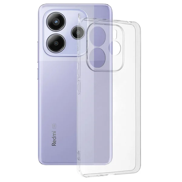 Silicone case for Xiaomi Redmi Note 14 5G, 2mm, Transparent 2