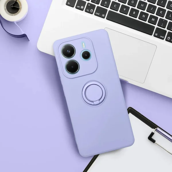 Силиконов калъф Silicone Ring за Xiaomi Redmi Note 14 5G, Лилав 4