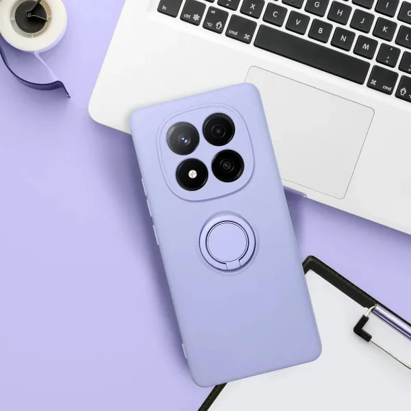 Silicone Case Silicone Ring for Xiaomi Redmi Note 14 Pro Plus 5G, Purple 5