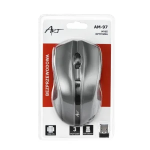 Wireless mouse Art USB AM-97, Silver 3