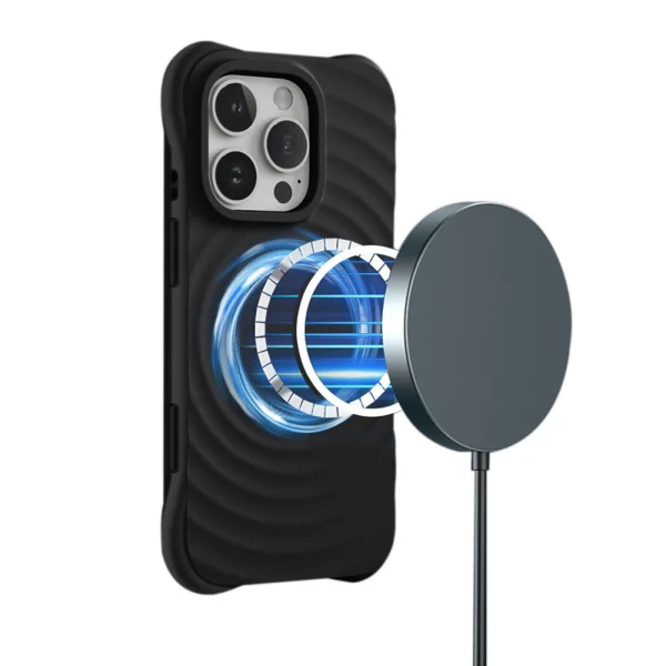Silicone case Zephyr Mag Cover for iPhone 16 Pro Max, Black 4