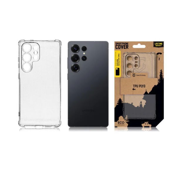 Силиконов калъф Tactical за Samsung Galaxy S25 Ultra, TPU Plyo Cover, Прозрачен 3