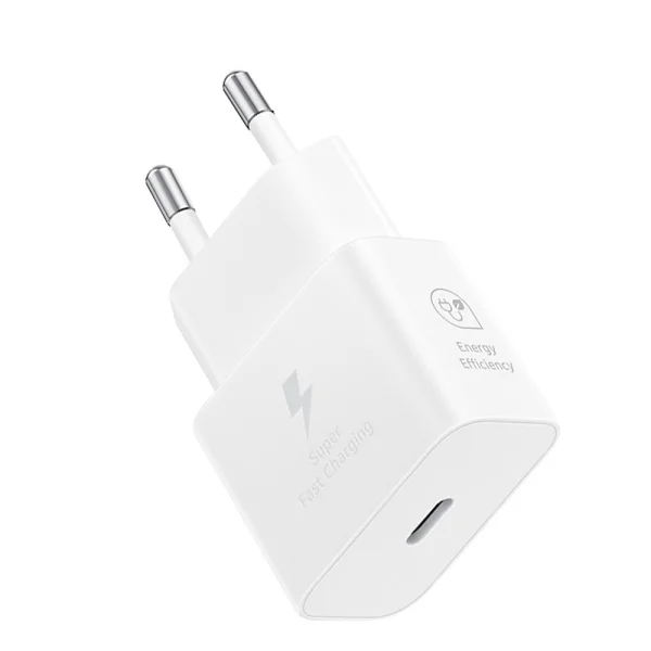 Samsung Charger, USB-C, 25W, EP-T2510XWEGEU, Super Fast, with Type-C to Type-C cable, White 3