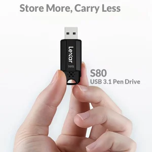 Флаш памет LEXAR JumpDrive S80, 32GB, USB 3.1, 130/25 MB/s, Черен 3