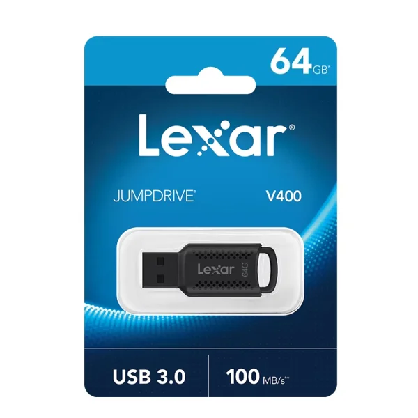 Флаш памет LEXAR JumpDrive V400, 64GB, USB 3.0, 100 MB/s, Черен 3