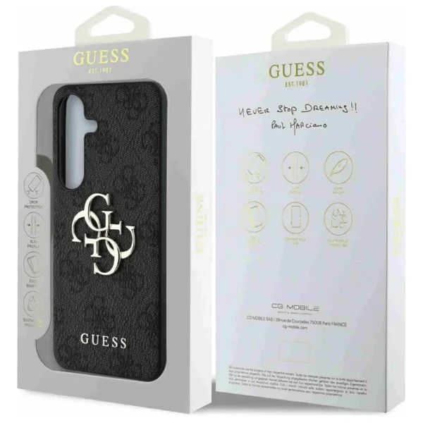 Калъф GUESS, PU 4G Metal Logo за Samsung Galaxy S25, GUHCS25S4GMGGR, Сив 6