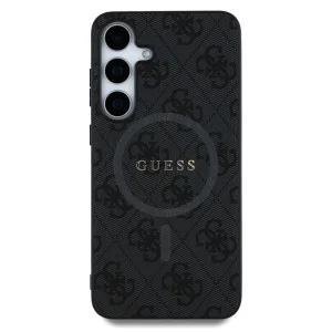 Калъф GUESS, PU Leather Colored Ring MagSafe за Samsung Galaxy S25, GUHMS25SG4GFRK, Черен 3