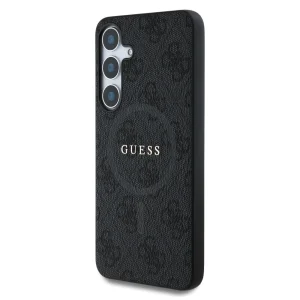 Калъф GUESS, PU Leather Colored Ring MagSafe за Samsung Galaxy S25, GUHMS25SG4GFRK, Черен 4