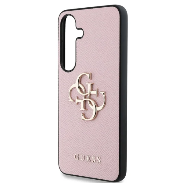Калъф GUESS, PU Grained 4G Metal Logo за Samsung Galaxy S25, GUHCS25SPGT4MBP, Розов 2