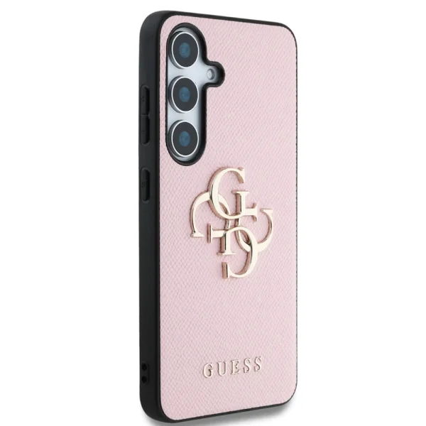 Калъф GUESS, PU Grained 4G Metal Logo за Samsung Galaxy S25, GUHCS25SPGT4MBP, Розов 3