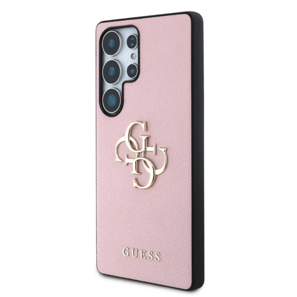 Калъф GUESS, PU Grained 4G Metal Logo за Samsung Galaxy S25 Ultra, GUHCS25LPGT4MBP, Розов 3
