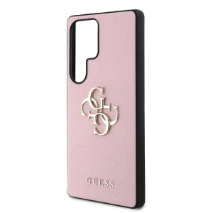 Калъф GUESS, PU Grained 4G Metal Logo за Samsung Galaxy S25 Ultra, GUHCS25LPGT4MBP, Розов 5