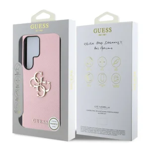 Калъф GUESS, PU Grained 4G Metal Logo за Samsung Galaxy S25 Ultra, GUHCS25LPGT4MBP, Розов 6
