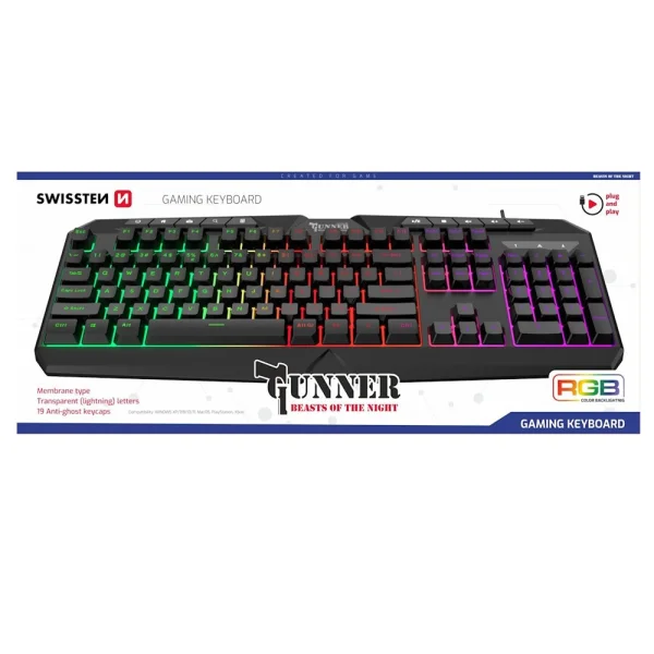 Клавиатура Swissten GAMING Gunner 3