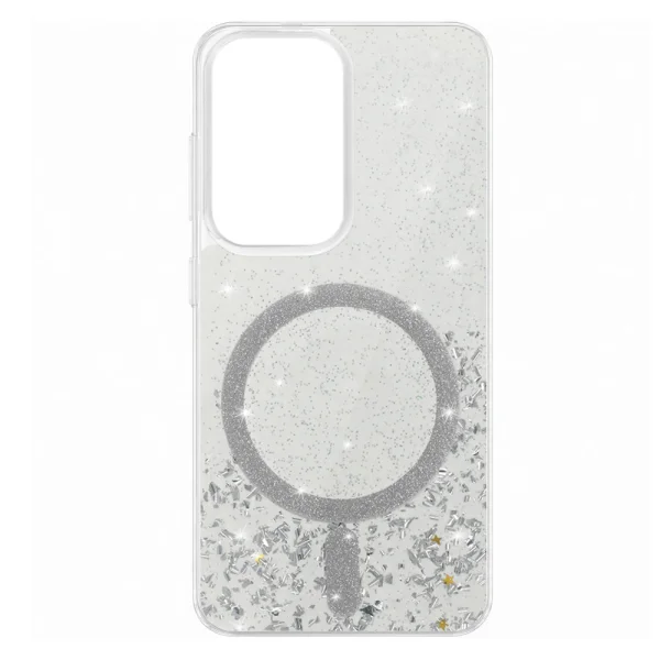 Shockproof case Moonlite MagSF for Samsung Galaxy S24, Silver - transparent 2