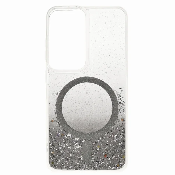 Shockproof case Moonlite MagSF for Samsung Galaxy S25, Black - transparent 3