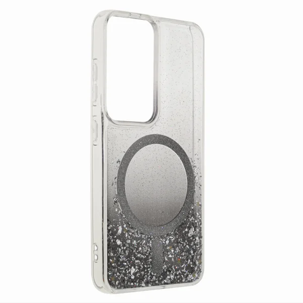 Shockproof case Moonlite MagSF for Samsung Galaxy S25, Black - transparent 2