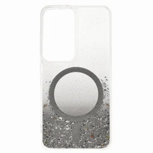 Shockproof case Moonlite MagSF for Samsung Galaxy S25, Black - transparent 3