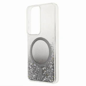 Shockproof case Moonlite MagSF for Samsung Galaxy S25, Black - transparent