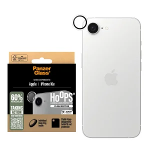 Стъклен Протектор за камера PanzerGlass Hoops Lens Protector за iPhone 16e/17e, Прозрачен