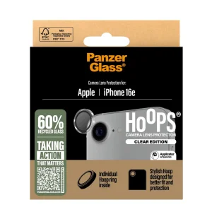 Стъклен Протектор за камера PanzerGlass Hoops Lens Protector за iPhone 16e/17e, Прозрачен 4