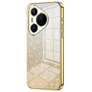 Силиконов калъф Electroplating Glitter за Huawei Pura 70, Златист