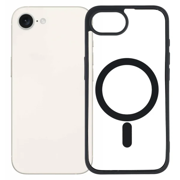 Shockproof case Acrylic Color MagSF for iPhone 16e/17e, Black 1