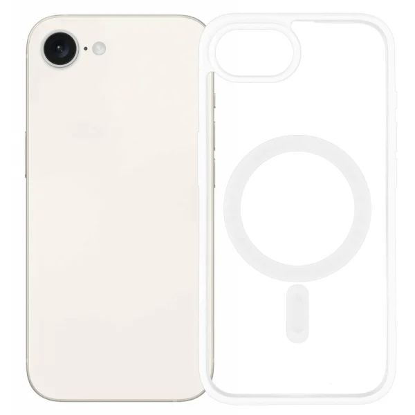 Shockproof case Acrylic Color MagSF for iPhone 16e/17e, White 1